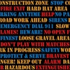 Henry Glass Construction Zone Construction Words Black