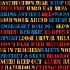 Henry Glass Construction Zone Construction Words Black