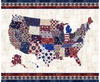 QT Fabrics American Tapestry US Map Panel