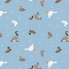 Lewis and Irene Fabrics Small Things Rivers and Creeks Ducks and Geese Sunny Blue