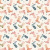 Cloud9 Fabrics Petal and Pony Luck Cowgirl Kicks Cream