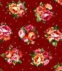 Maywood Studio Harvest Rose Flannel Bouquets Red