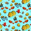 Studio E Fabrics Reef Life Small Fish Tossed Allover Blue