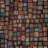 Qt Fabrics Bookworm Letter Blocks Multi