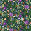 Henry Glass Down the Fairy Path Medium Wildflowers Forest Teal