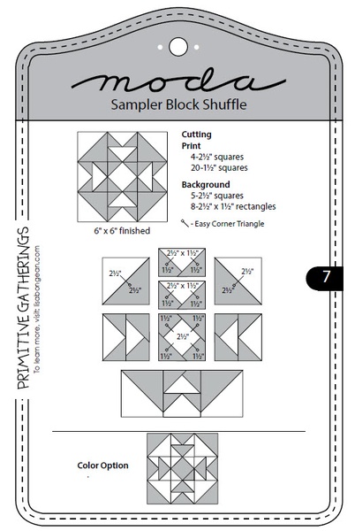 Moda Sampler Block Shuffle - Block 7