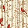 Hoffman Fabrics Berries and Birch Cardinals and Birch Cream/Gold