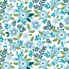 Benartex Seaside Garden Asters Aquamarine