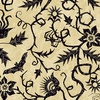 Andover Fabrics Nevermore Vine Spiderweb Cream