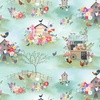 Clothworks Simple Life Farm Life Toile Light Mint