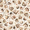 QT Fabrics HedgeHugs Hedgehog Toss Cream