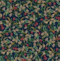 P&B Textiles Joyful Packed Pinecone Sprigs Navy