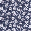 P&B Textiles Meadow At Dusk Flower Toss Dark Blue