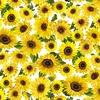 Benartex Sunflower Sunrise Meadow White