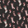 Riley Blake Designs Hello Winter Flannel Stockings Black
