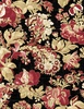 Wilmington Prints Crimson Majesty Large Floral Black