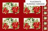 Northcott Holiday Joy Placemat Cream/Multi