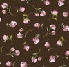 QT Fabrics Dahlia Dreams Flower Buds Chocolate