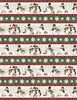 Wilmington Prints Woodland Snowmen Repeating Stripe Multi