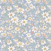 Clothworks Daisy Field Packed Floral Light Denim