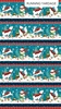 Northcott Woodland Wishes Border Stripe Teal/Multi