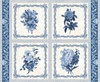 Blank Quilting English Blue and White Pillow Block Panel