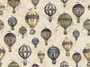 QT Fabrics Flying High Hot Air Balloons Tan