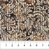 Northcott Banyan Batiks Apothecary Swirl Bursts with Stripe Brown