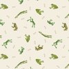Lewis and Irene Fabrics Small Things Rivers and Creeks Frogs and Toads Cream