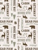 Wilmington Prints Wildlife Trail Words All Over Cream