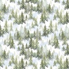 Clothworks Joyful Winter Forest Light Forest