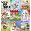 3 Wishes Fabric Welcome to the Funny Farm Animal Patch Multi
