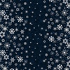 Henry Glass Flurry Friends Snowflake Double Border Navy