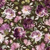 QT Fabrics Dahlia Dreams Dahlias Chocolate