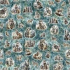 QT Fabrics Running with the Pack Wolf Vignettes Teal
