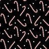 Benartex Country Christmas Jolly Candy Canes Black