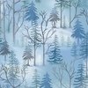 Benartex Woodland Wonderland Pine Medium Blue
