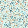 QT Fabrics Deep Sea Dazzle Coral Light Aqua