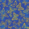 Benartex Metallic Impressions Butterfly Impressions Cobalt
