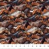 Northcott Wild and Free Horse Heads Brown/Multi