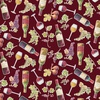 Clothworks Wine Tasting Bottles Dark Brick