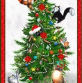 Windham Fabrics Meowy Christmas Panel White
