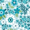 Benartex Seaside Garden Cottage Garden Aquamarine