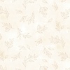 P&B Textiles Floral Chic Tonal Tossed Leaves Ecru