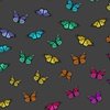 Andover Fabrics Color Wheel Butterfly Rainbow Night