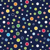 Benartex Rainforest Glow Glowing Dots Navy