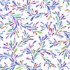 P&B Textiles Peacock Serenade Flowing Feathers White