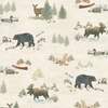 Clothworks Lake and Lodge Toile Cream
