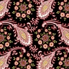 Henry Glass Candlelight and Romance 118 Inch Wide Backing Fabric Paisley Black