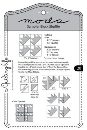 Moda Sampler Block Shuffle - Block 20